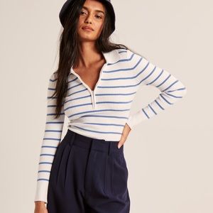 Abercrombie Long Sleeve Zip Polo